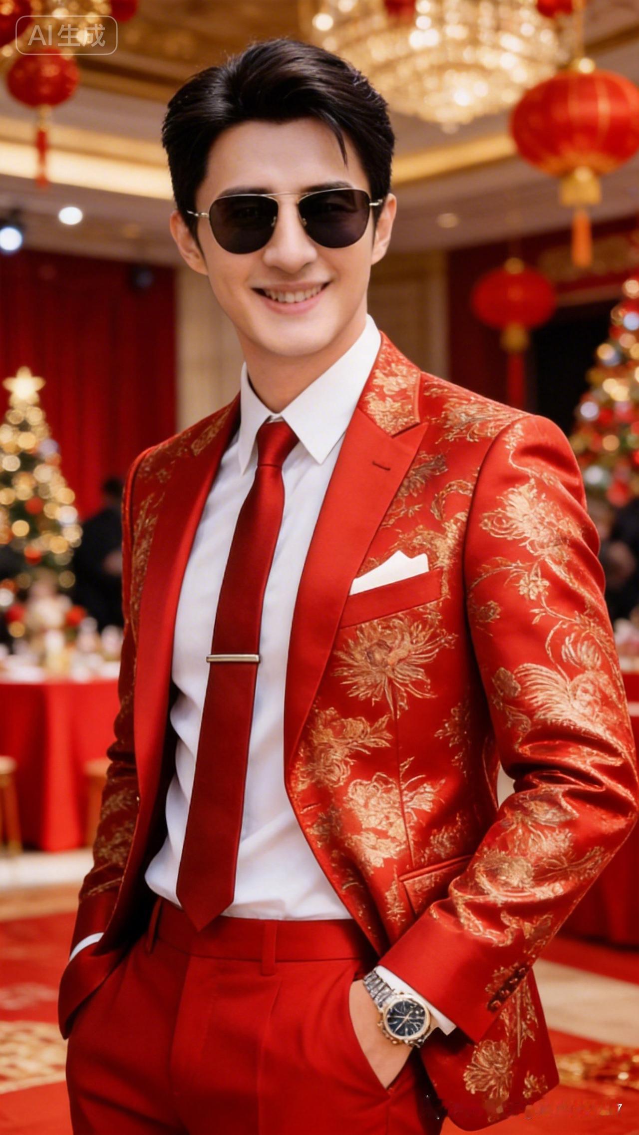 红衣男神，闪耀全场！幸福快乐每一天🔥✨