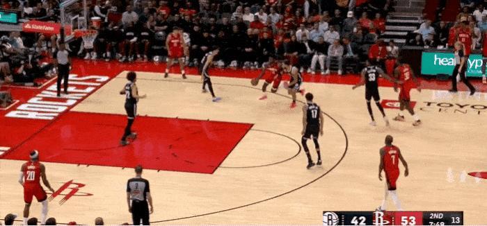 我回来啦！伊森今日迎来强势复苏！
在今天NAB常规赛火箭对阵篮网的第二节比赛中，