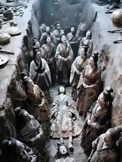别被电视剧骗了！古代殉葬绝不是把人关进地宫乖乖等死。考古专家在古墓里发现了被砸烂