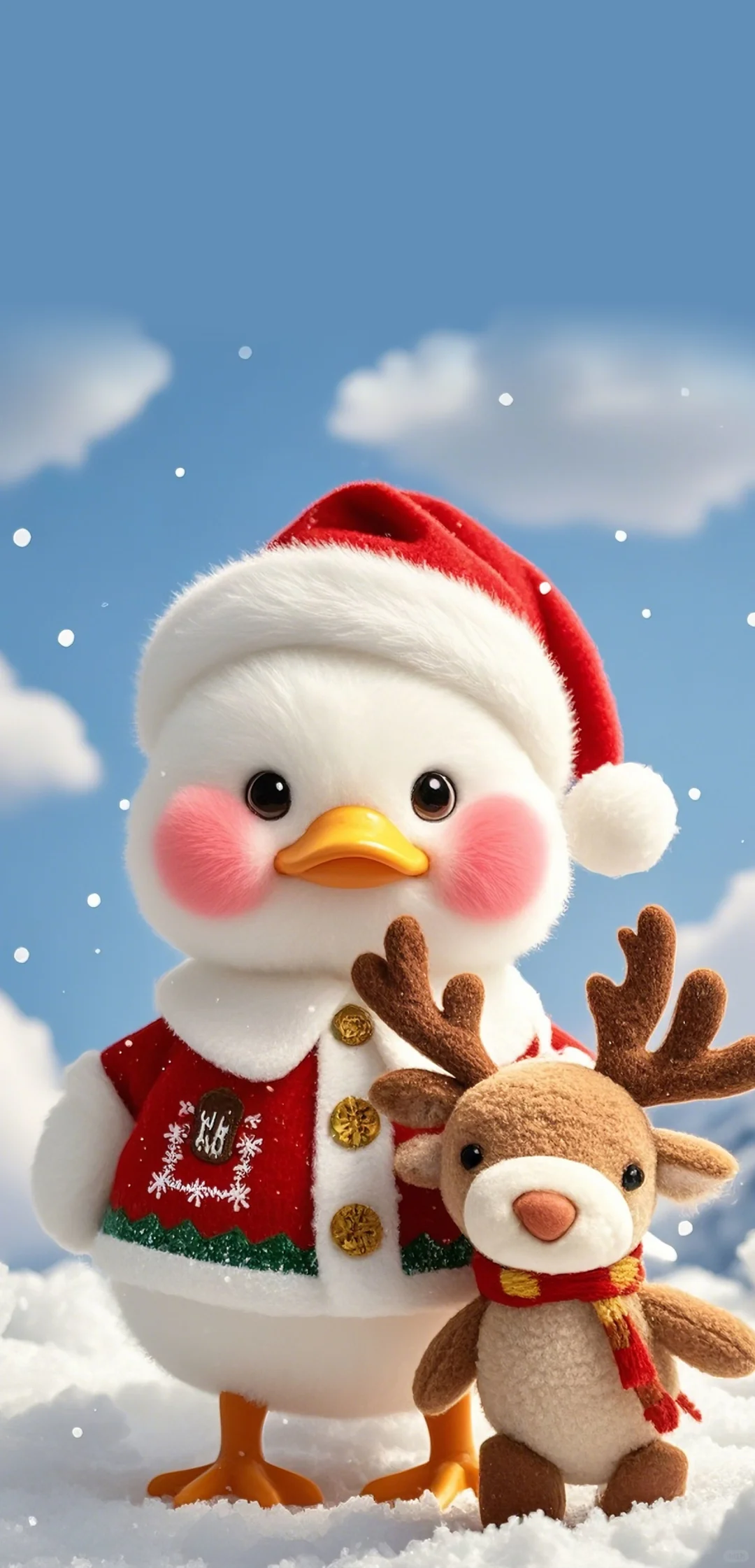 壁纸原创｜圣诞🎄可爱鸭手机壳图案🉑授