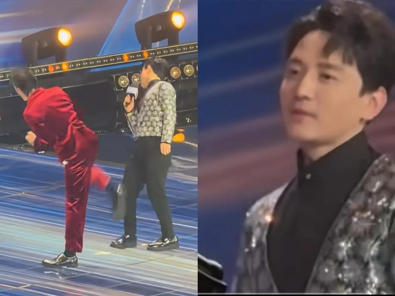 向佐那一脚飞踢，百克力躲开后还得笑着圆场。事后他自己也承认，表情管理有0.01秒