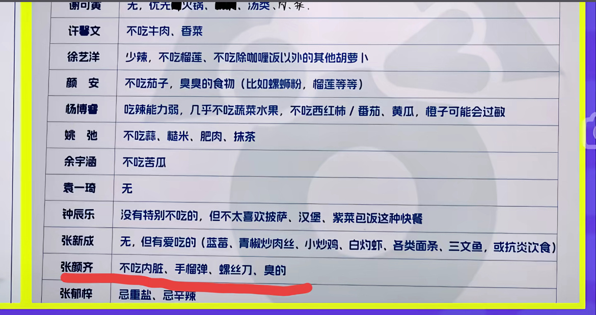 《无，但有爱吃的》然后张新成报上菜名了 