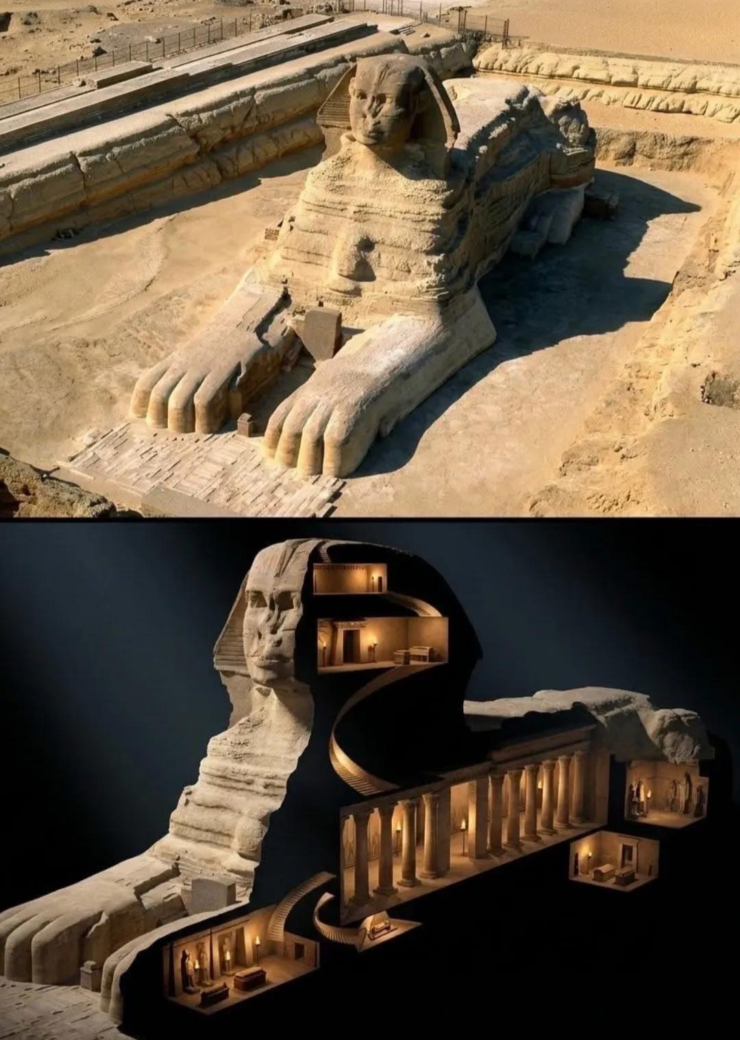 4600年历史的狮身人面像，是埃及古王国第四王朝的遗迹，人面配狮身，象征智慧与力