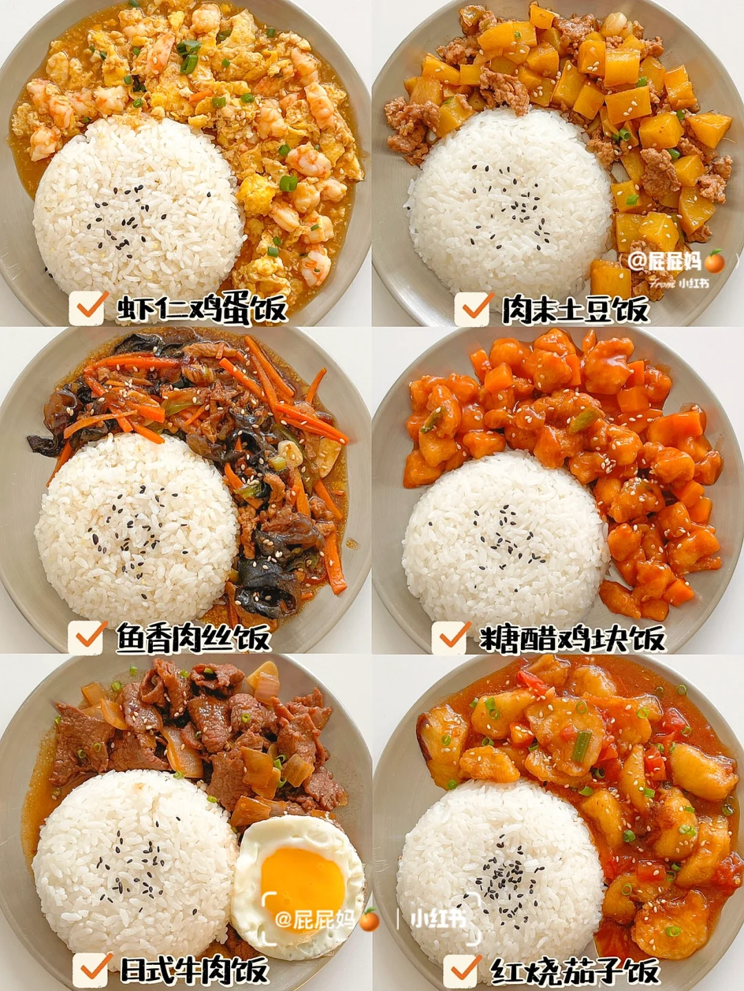 六款巨好吃的盖饭做法‼️简单快手轻松完成✅