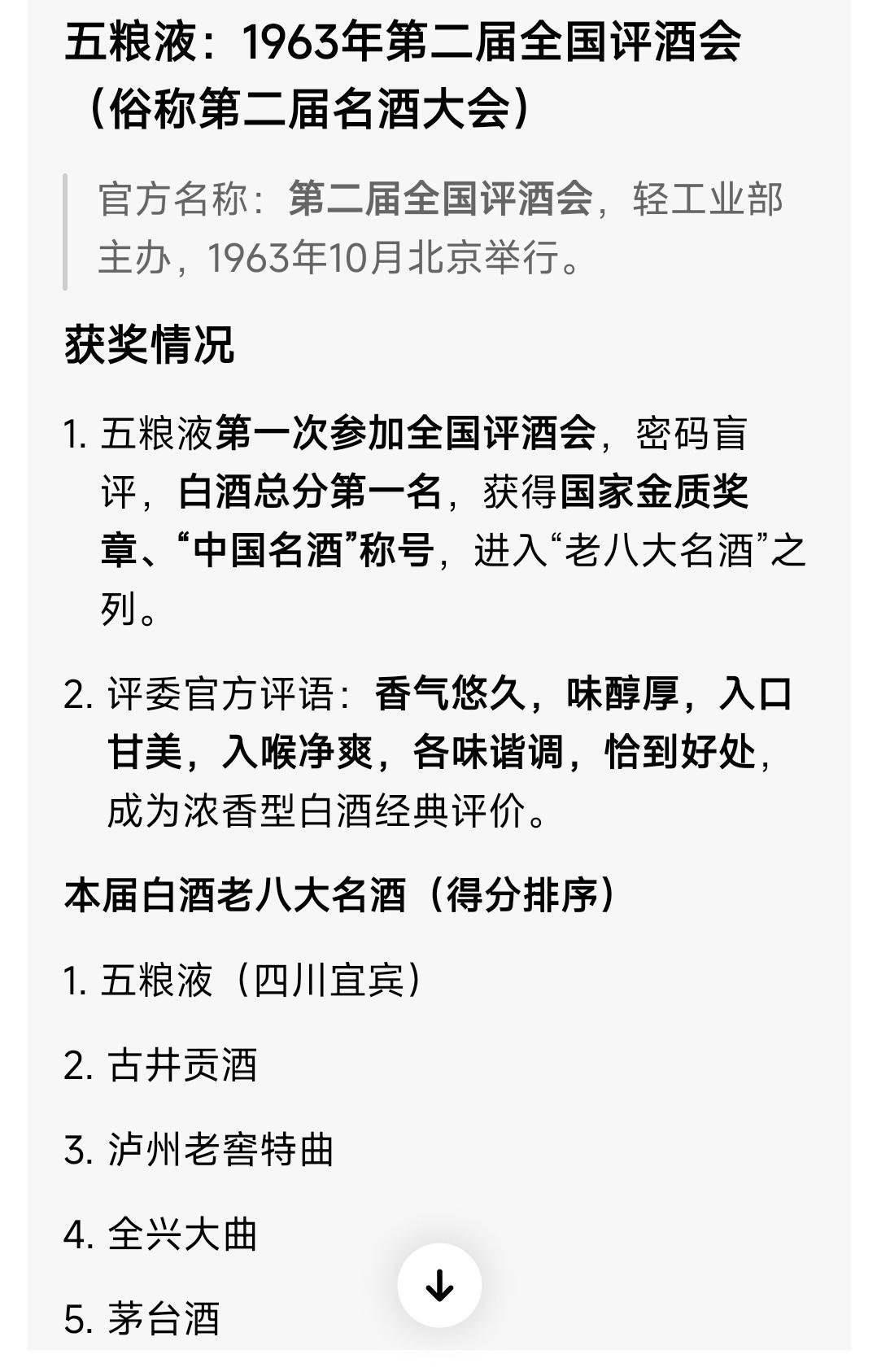第二届全国评酒会规则最公正、最能彰显品质
1963年轻工业部举办的第二届全国评酒
