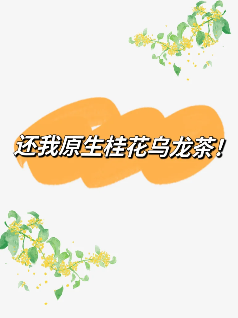 还我原生桂花乌龙❗❗