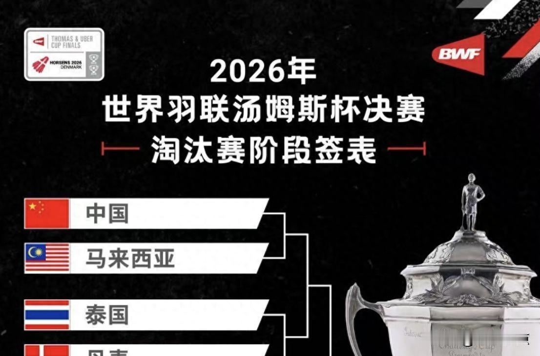 卫冕冠军出战，石宇奇火线回归，男团能否守住四强席位。
今天下午四点，国羽男队要打