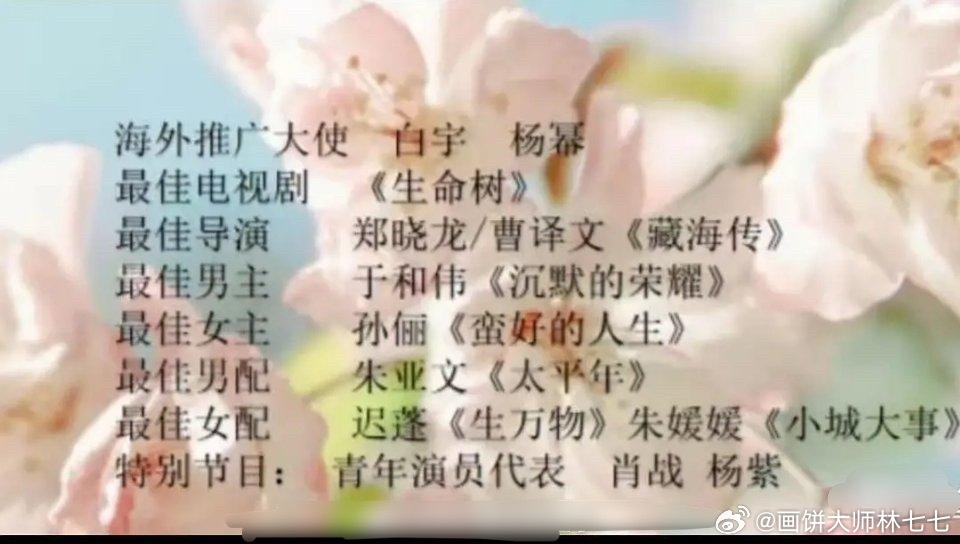 第31届白玉兰奖获奖名单图是公布海外大使之前出的 