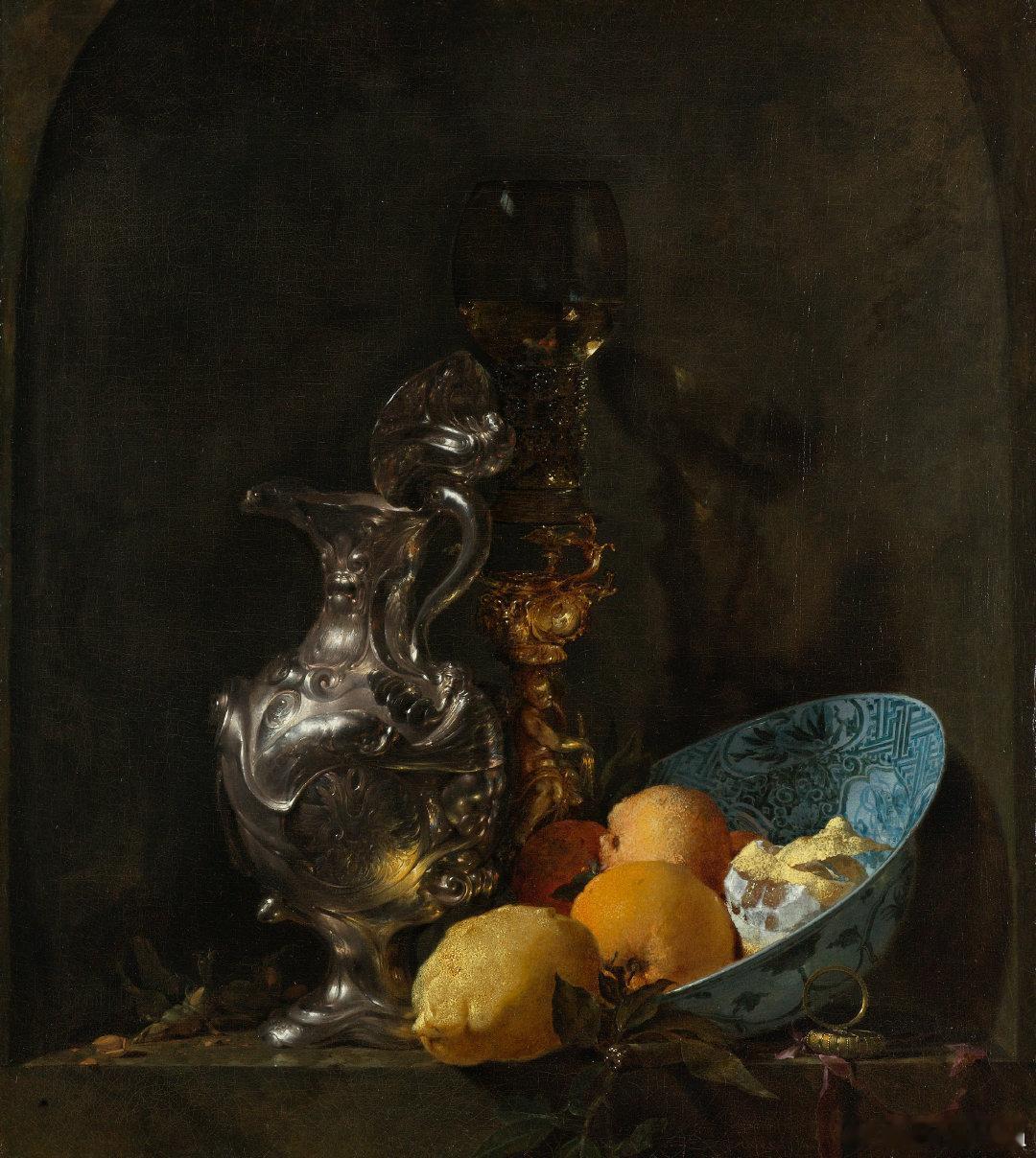 历史知识 荷兰画家Willem Kalf (1619–1693)1656年的静物