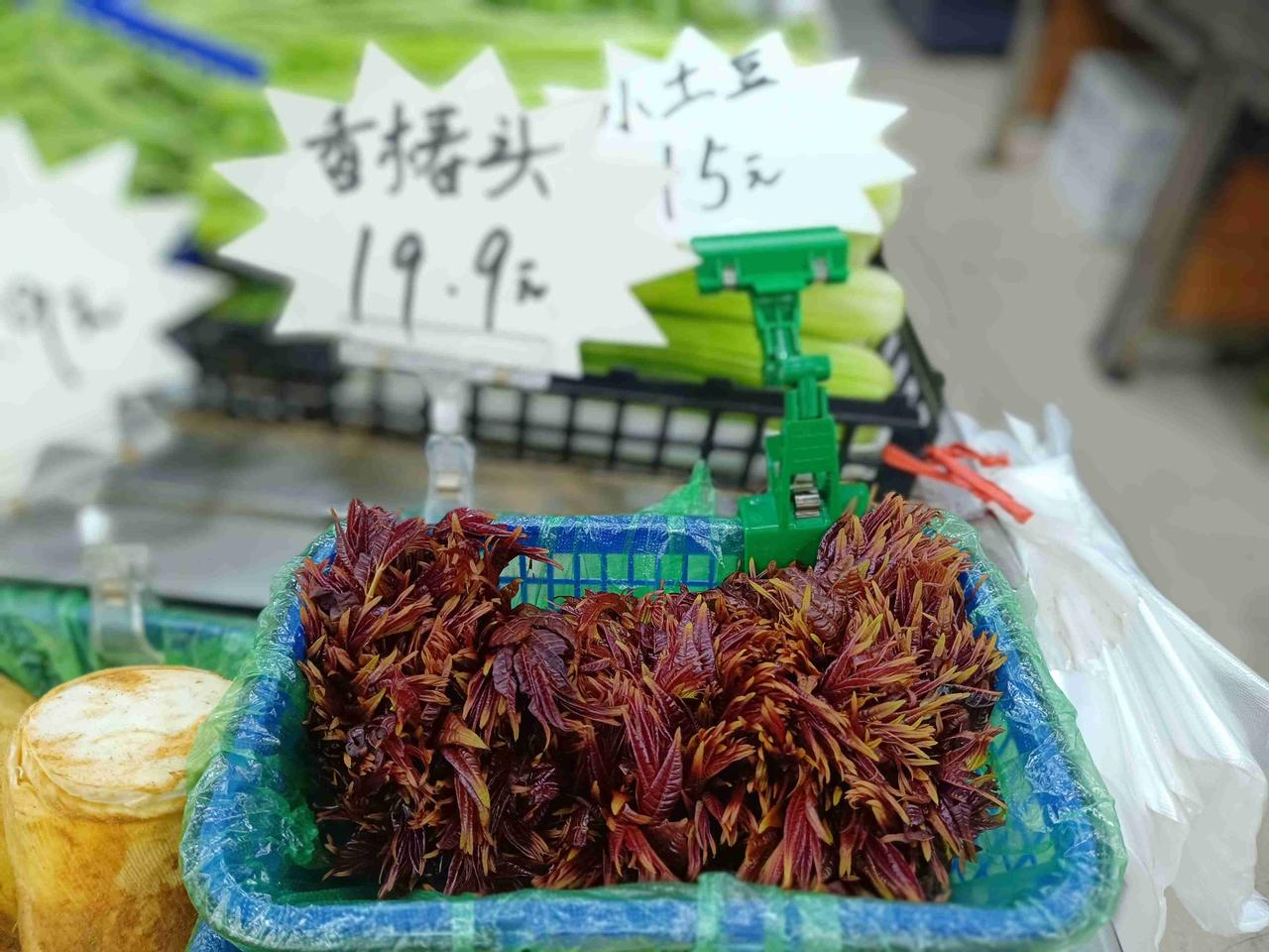 香椿开始上市了，
竟然不到20元一斤，
感觉还是肉更香。
带定位晒今日生活 上海