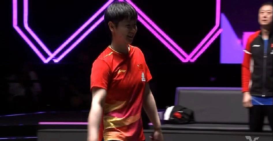 孙颖莎4-1迪亚兹，国乒女队提前锁冠。网友：马琳躺赢，王皓独苗。
查数据：女队外