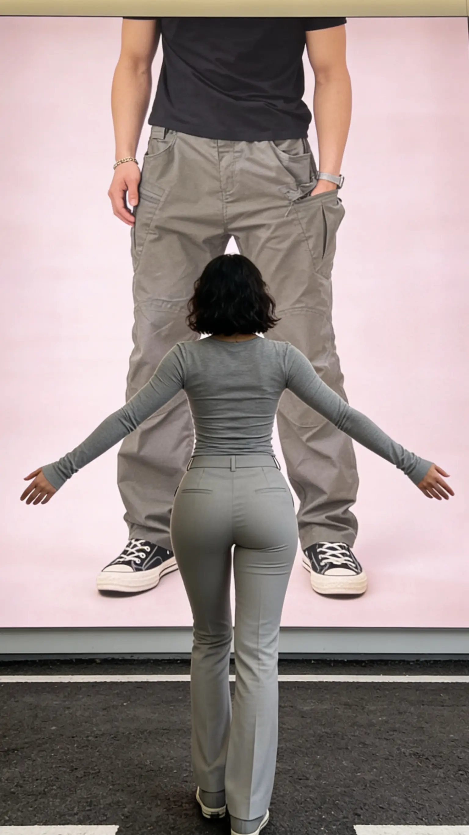 美式高街迷彩直筒工装裤男女通用春秋季户外休闲长裤夏季战术裤        ✓