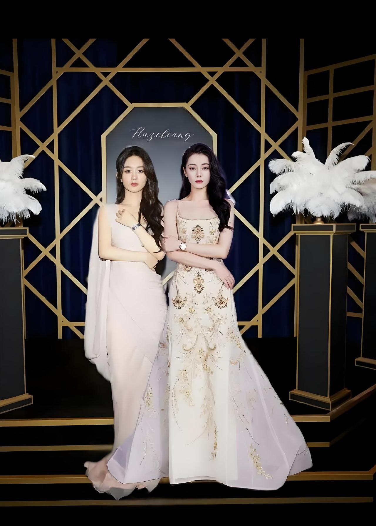 赵丽颖，165cm，3个金鹰奖视后！

迪丽热巴，169cm，1个金鹰奖视后！