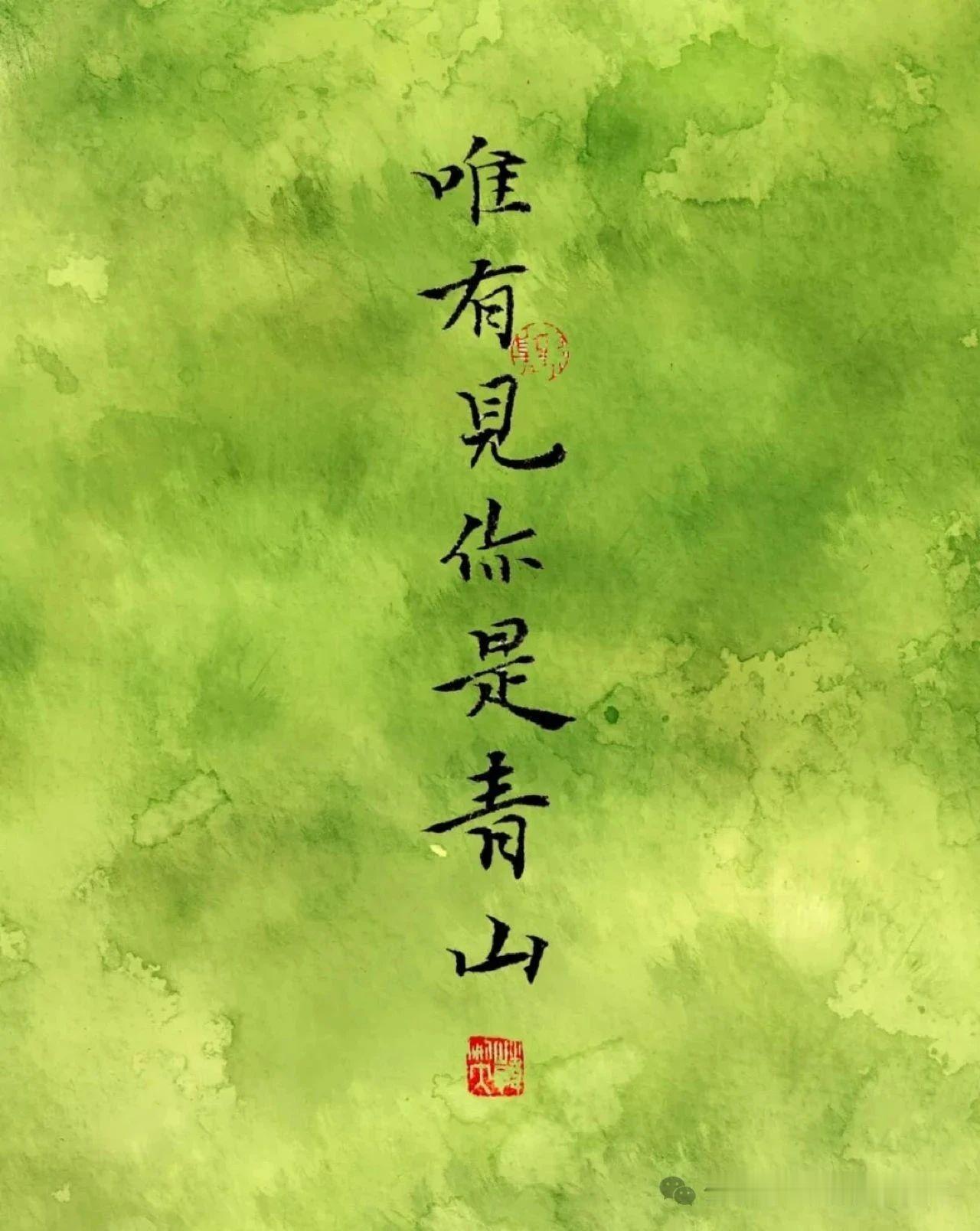 唯有见你是青山。