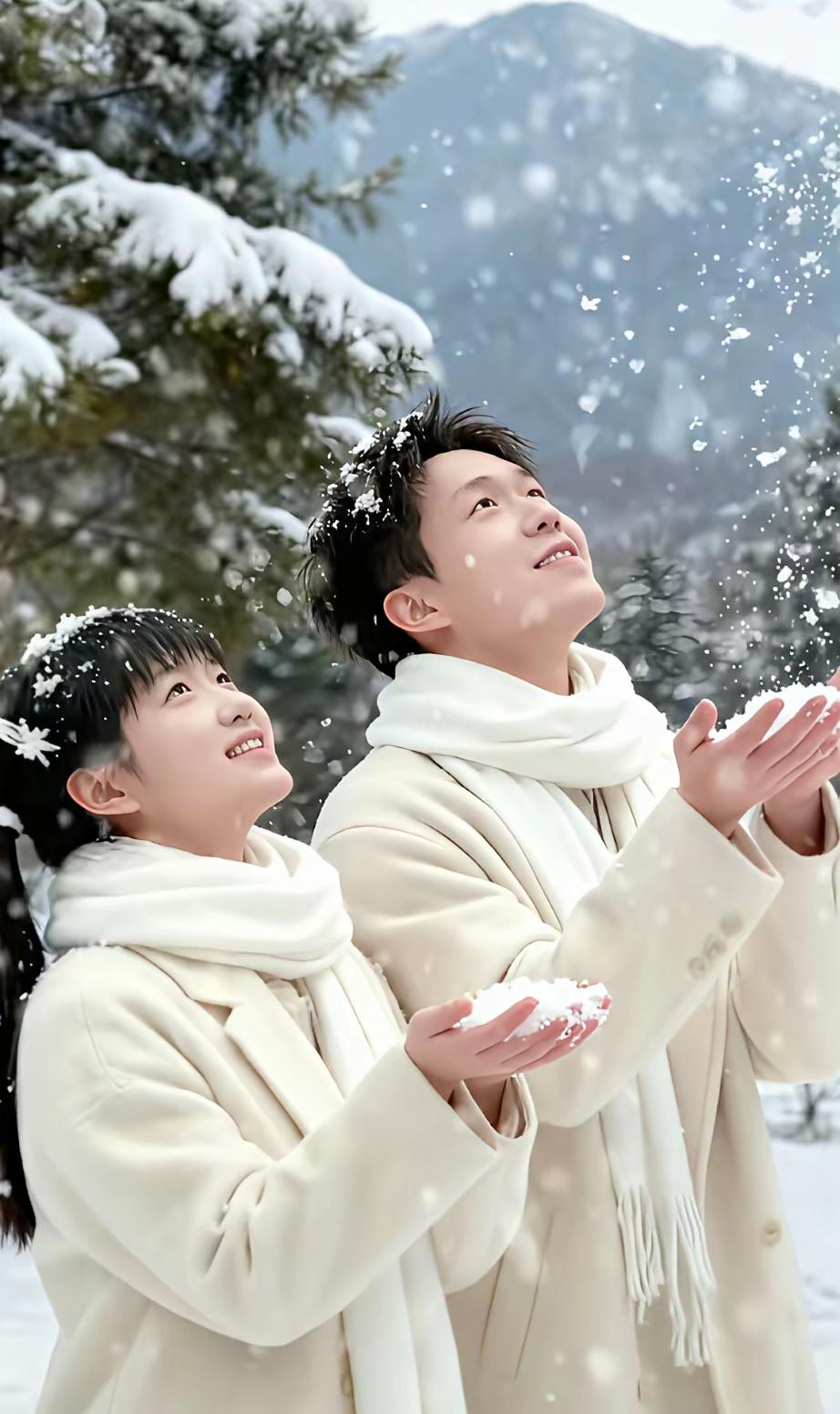 雪花飘飘
白云潇潇

愿白雪如你所愿
愿云朵常与相伴

心若冰雪之晶莹
人品青松