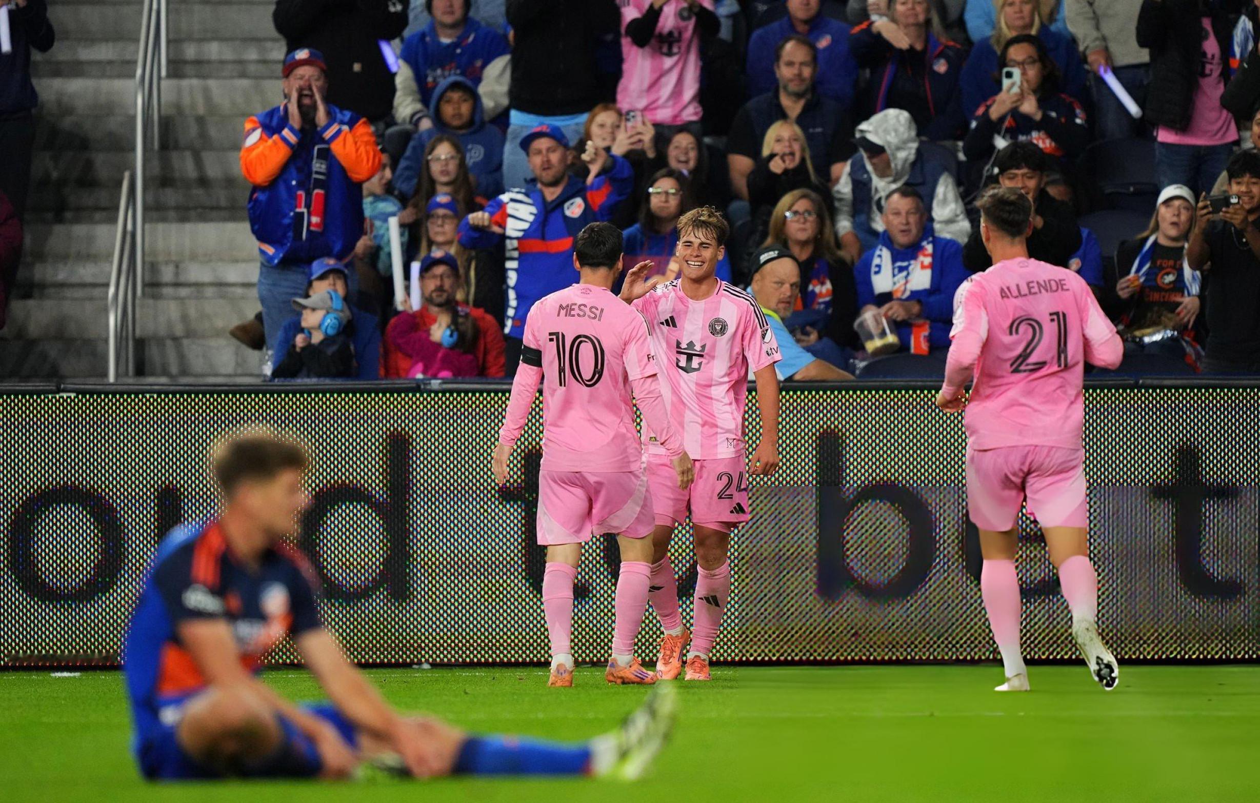 全场比赛结束，最终迈阿密国际4-0战胜辛辛那提，成功创造历史晋级季后赛东区决赛！