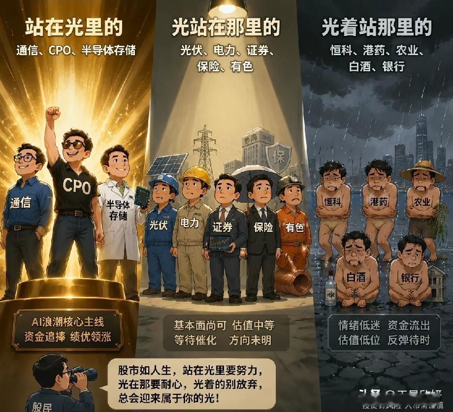 一张图看懂A股现状：有人在光里狂欢，有人在雨里裸奔，你在哪？
 
这张A股“众生