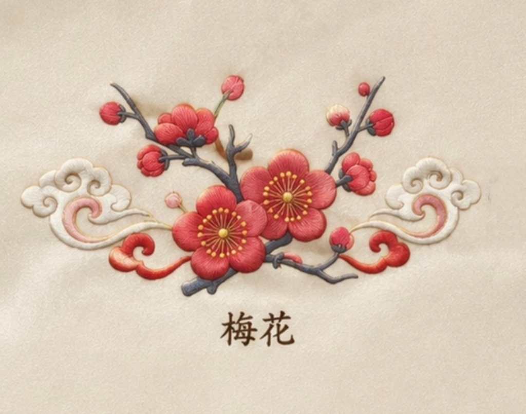 “  花木藏风骨，云纹寄吉祥 … ”丨国风九花如意纹样 ​​​