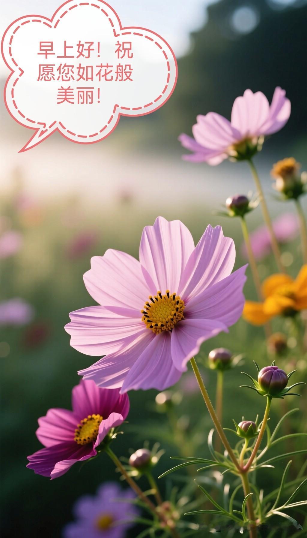 《晨光清浅，许你一场明媚》
清晨，当第一缕阳光穿透薄雾，轻轻敲碎梦境的边缘，世界