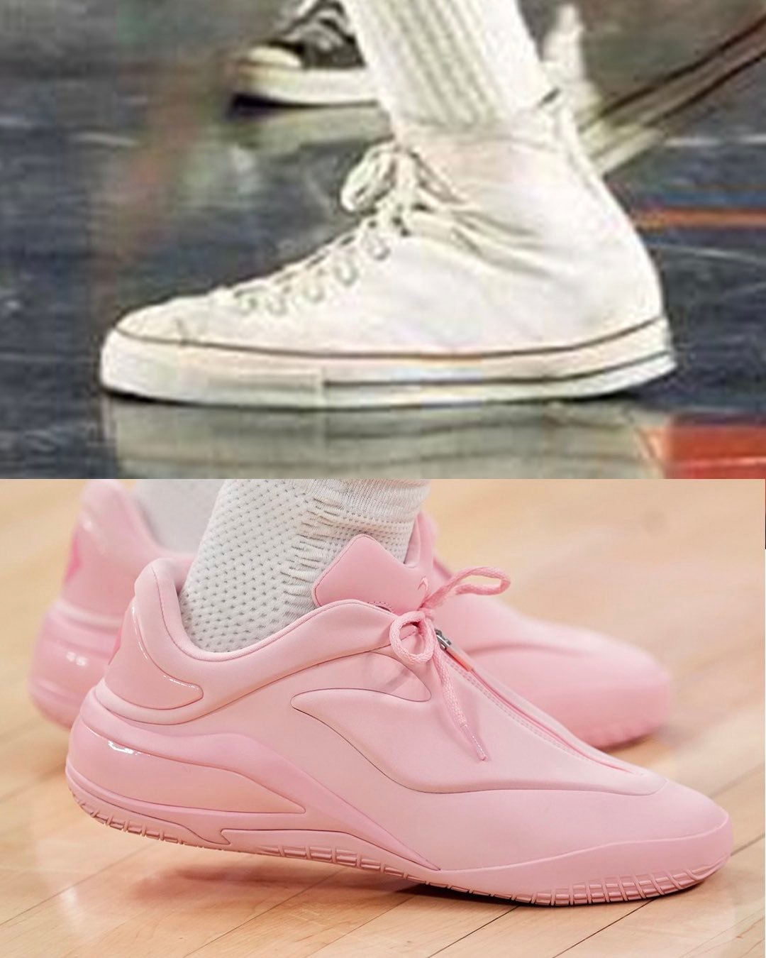 同穿匡威，也算是呼应上了！森林狼vs雷霆亚历山大打破张伯伦连续得分超20纪录雷霆