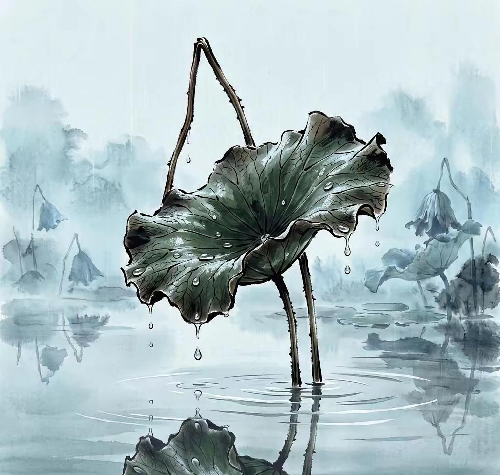 枯荷听雨留残韵
疏影横斜水清浅