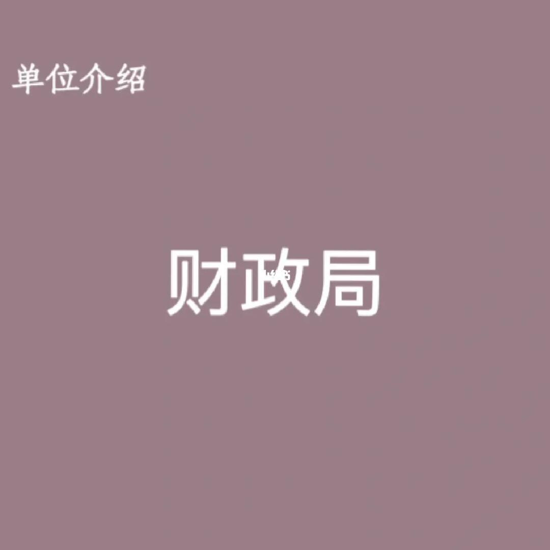 宝子们，这是财政局
