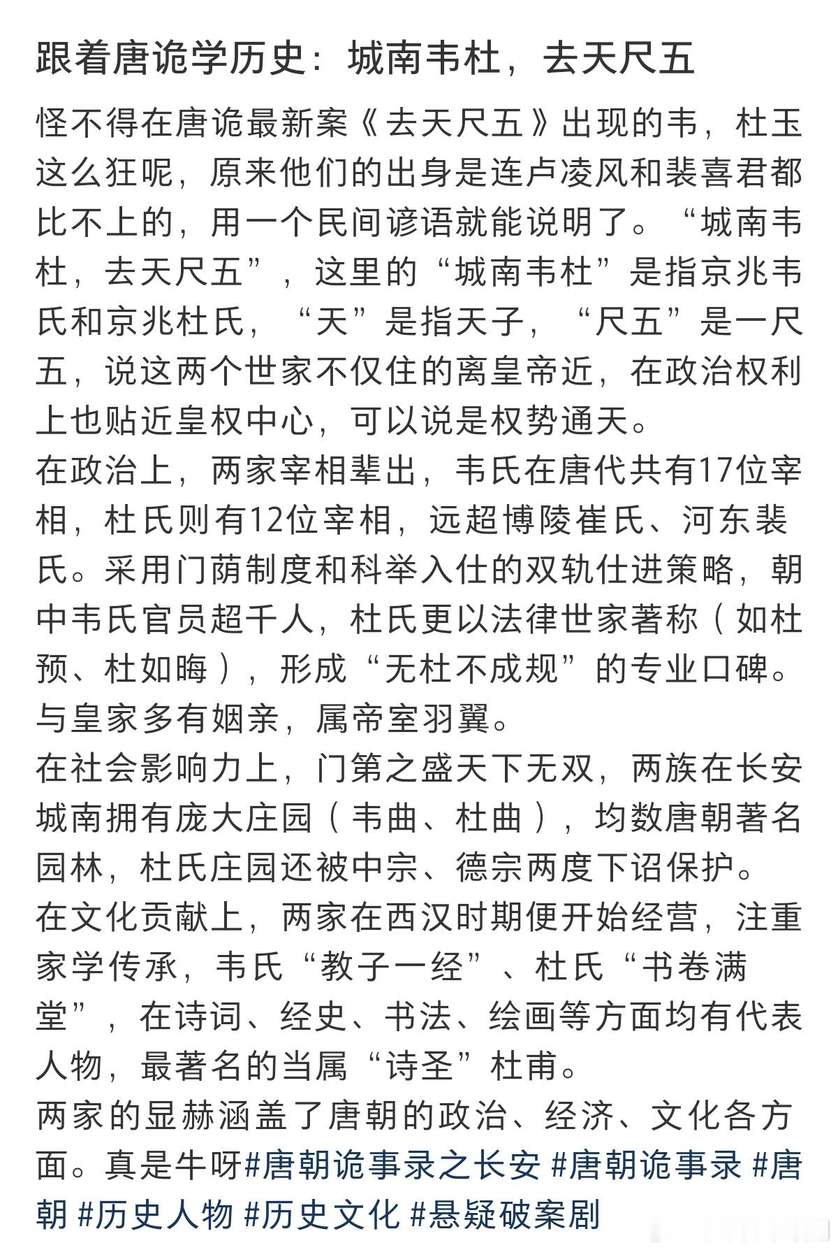 唐诡这案把唐朝门第扒得够透！韦韬拒苏无名邀卢凌风，韦葭厌嫁商人，士族偏见拉满，追