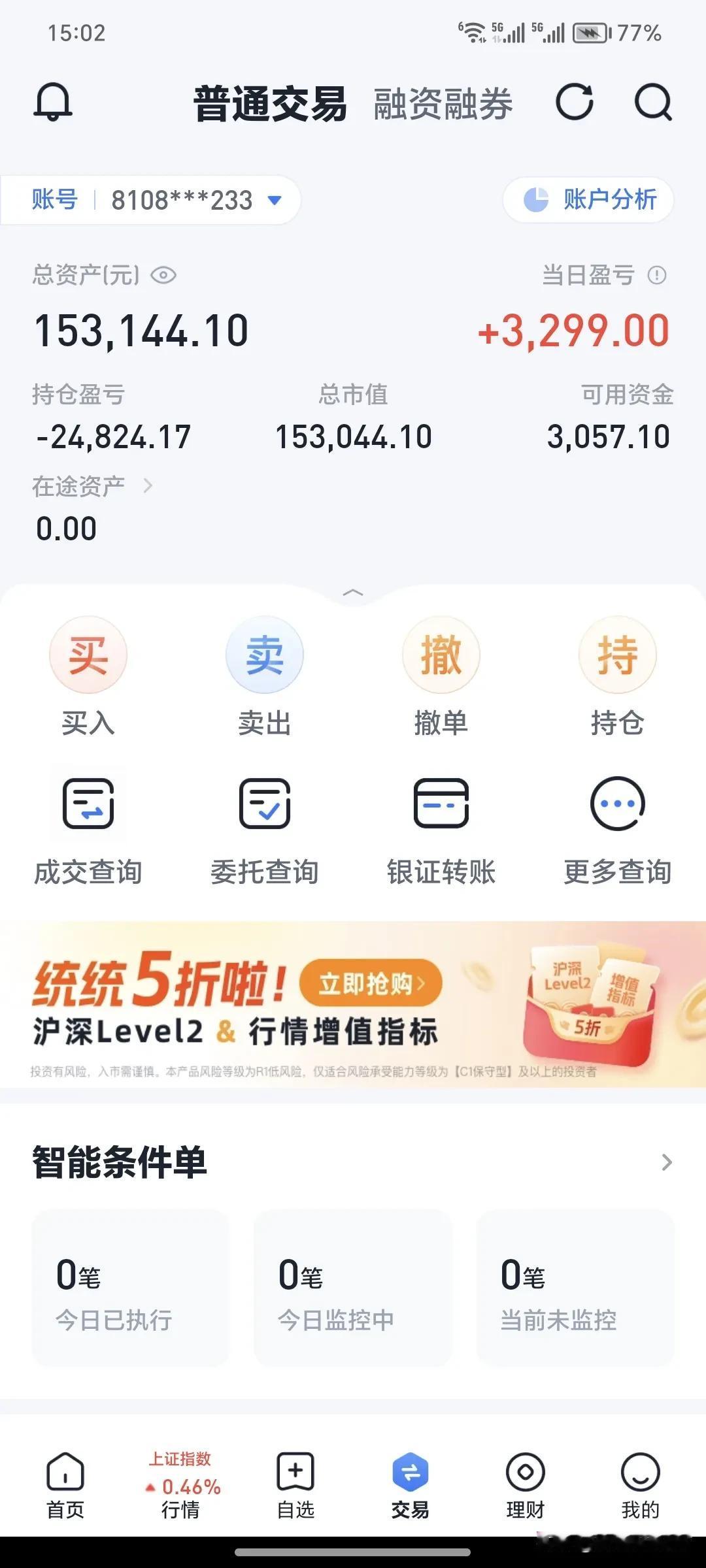6月18日周二。
      今天的大盘收盘了，今天是全面上涨，上涨的个股家数达
