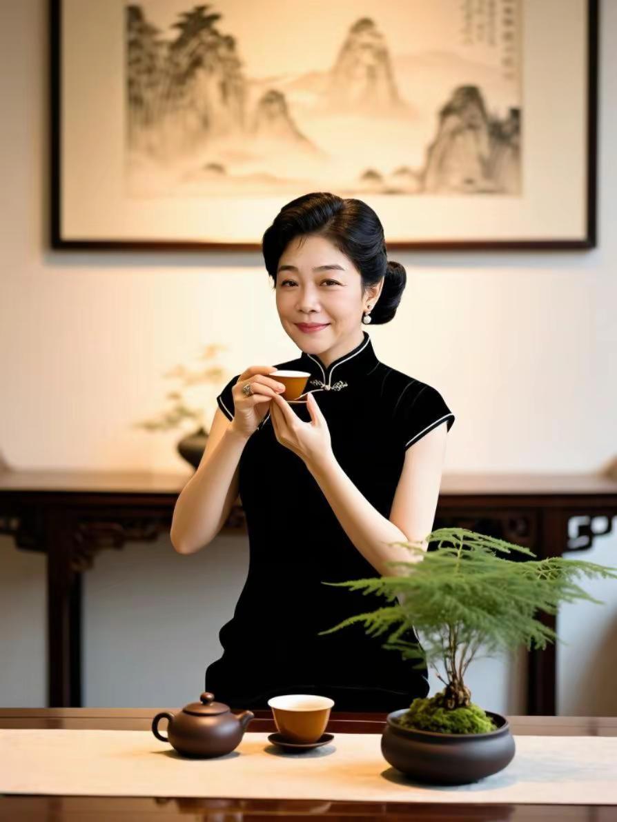 今日分享。AI茶室雅韵写真