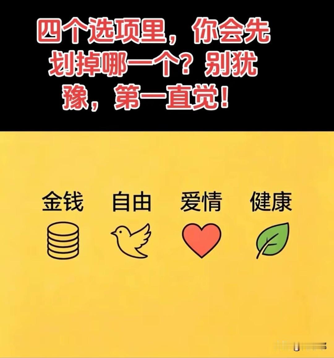 凭直觉选择，你会先划掉哪一个？别犹豫。