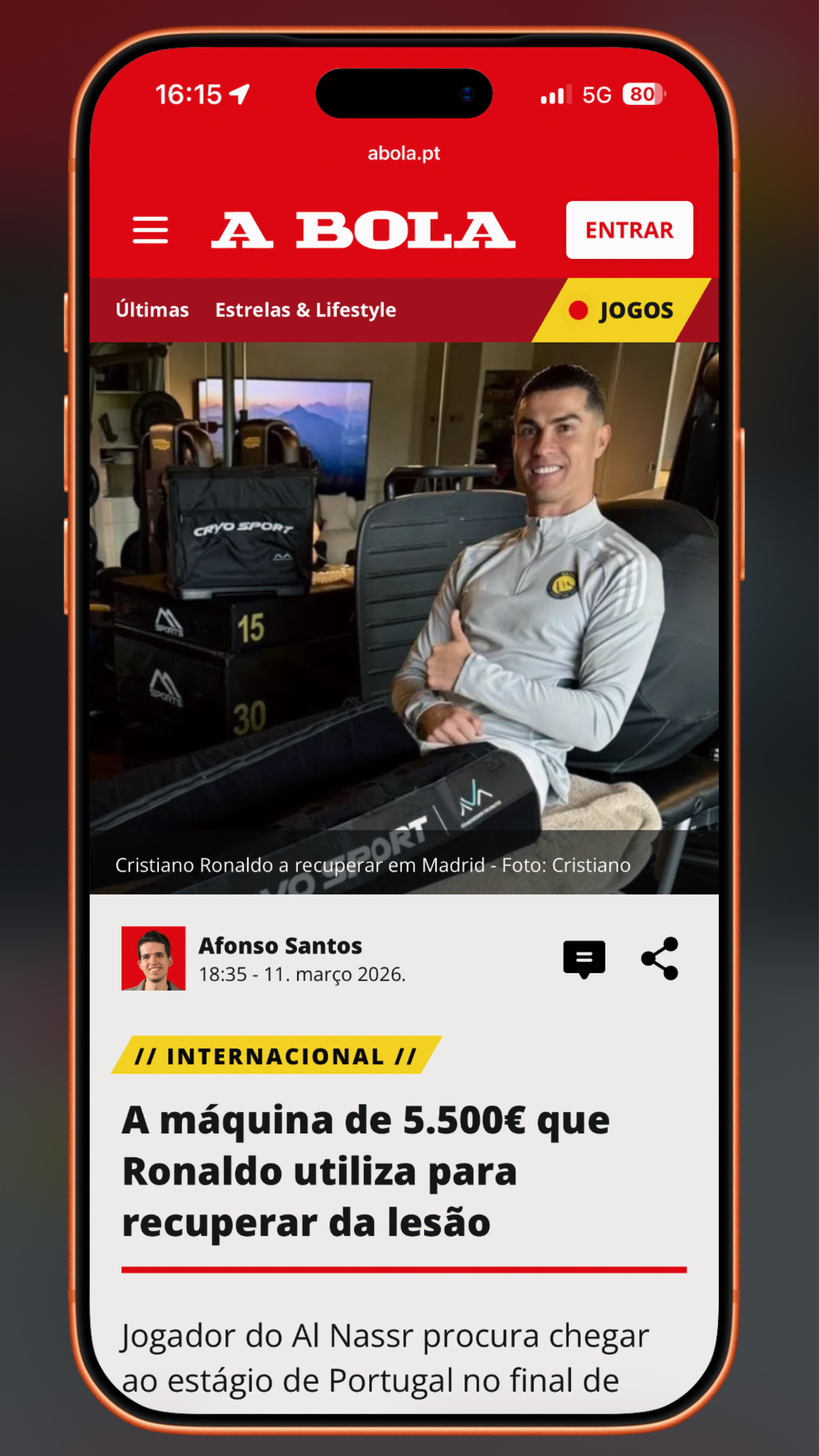 C罗C罗日常 🛑 克里斯蒂亚诺·罗纳尔多目前正在马德里养伤，他于2月28日在利