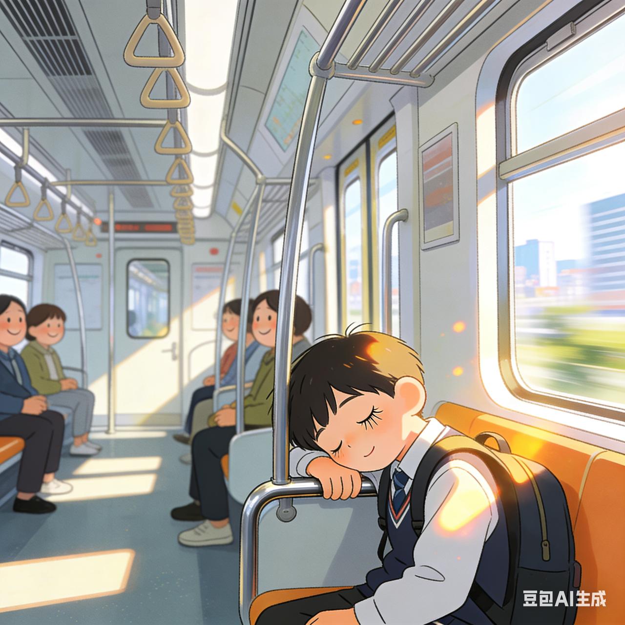 广州有个小学生坐地铁上学，结果睡过了站，一路从汉溪长隆站直接坐到了机场北站，23