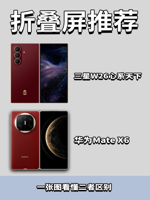 三星W26&华为MateX6：万元折叠屏的全能之选