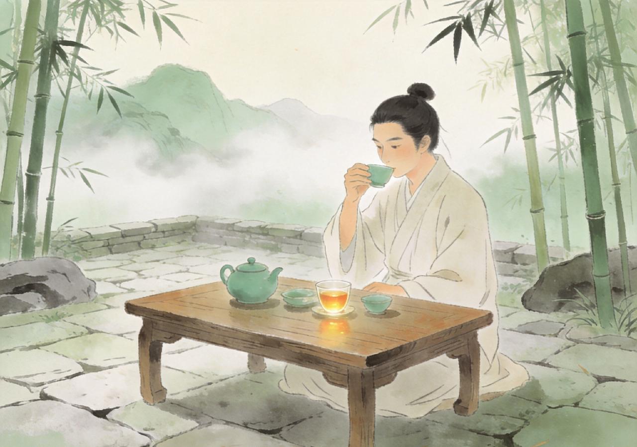 上联：书中寻净土，求下联茶里悟清欢。