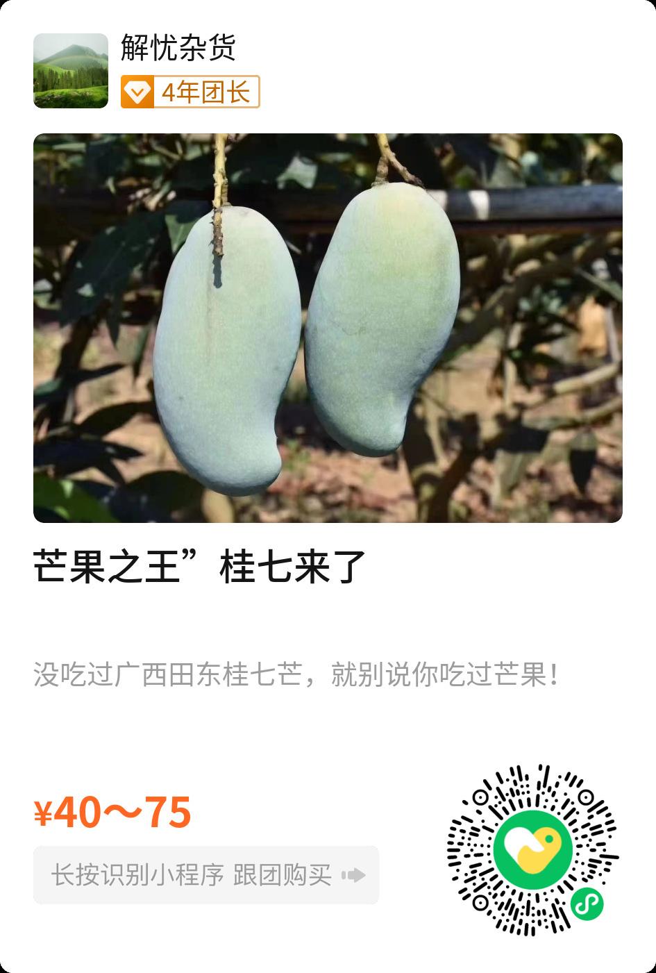 中国芒果之乡田东，盛夏独一份的桂七香甜抵达城市✨
北回归线滋养，果农露天自然种植