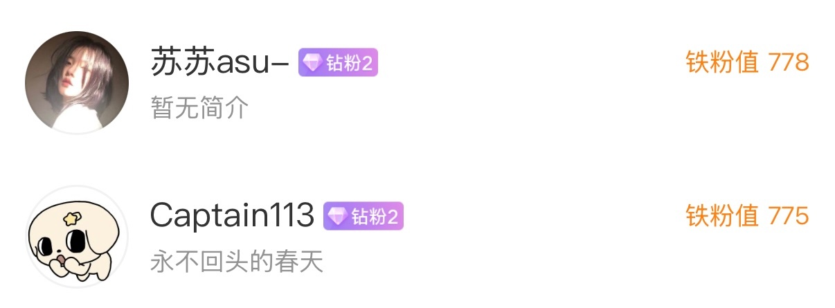 由于钻粉抽奖和铁粉榜重复了 跟两个宝宝商量把拍立得留给其他宝宝！铁粉榜顺延后两位