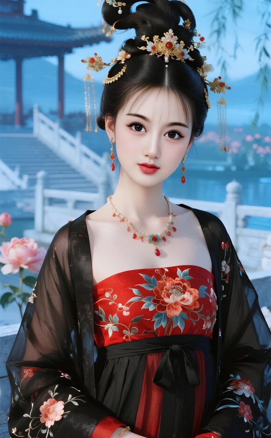 古典美人，花间仙子，古风华服，惊艳绝伦