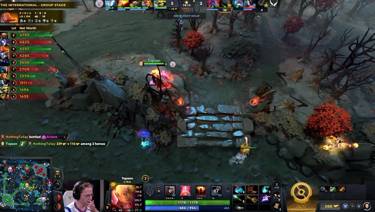 DOTA2TI15 瑞士轮1-2组XG对阵LGD战队BO3第二局，经过49分钟，