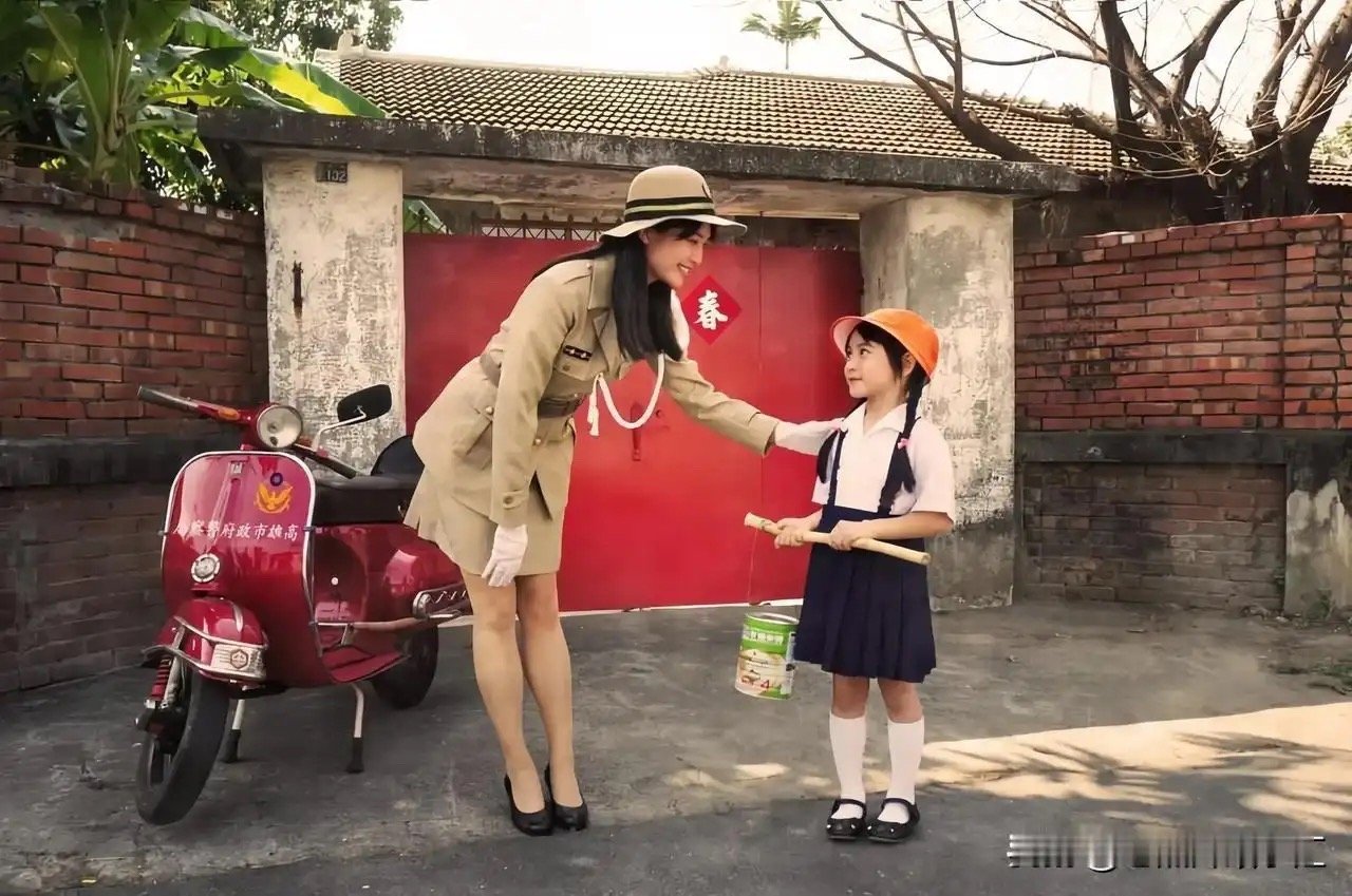 漂亮的湾湾女警和小朋友 ​​​