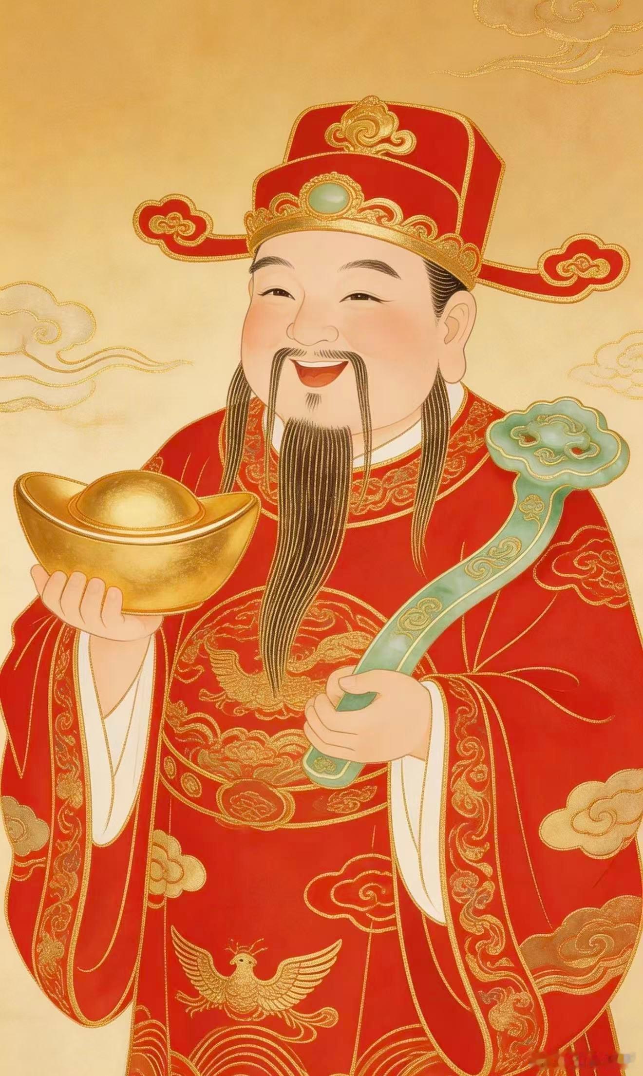 财神到，资金充盈保佑手里现金流充足，周转轻松无压力。无资金卡顿、无财务难题，收支