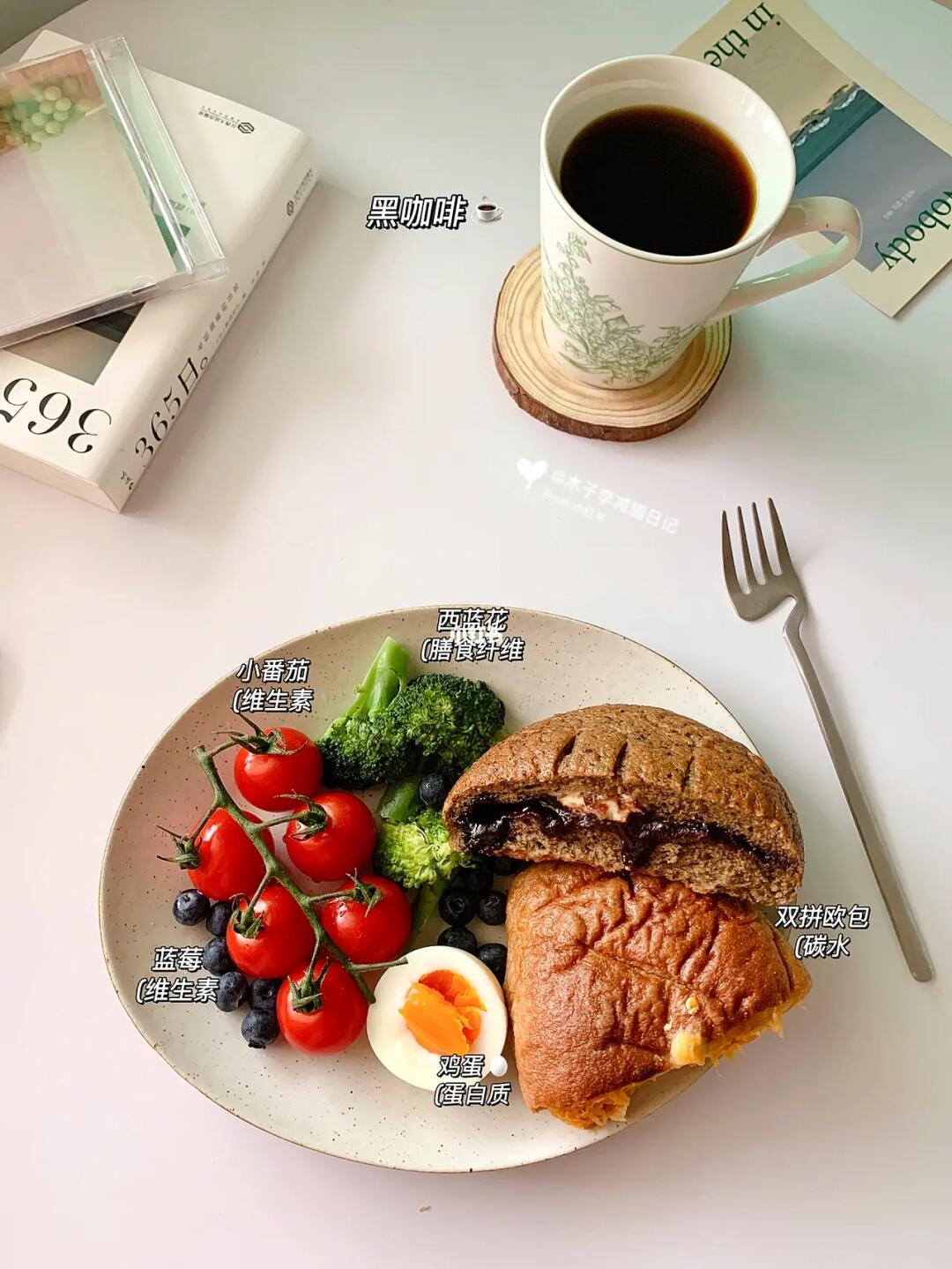 👧🏻已瘦30斤|吃个面包 喝杯咖啡☕！