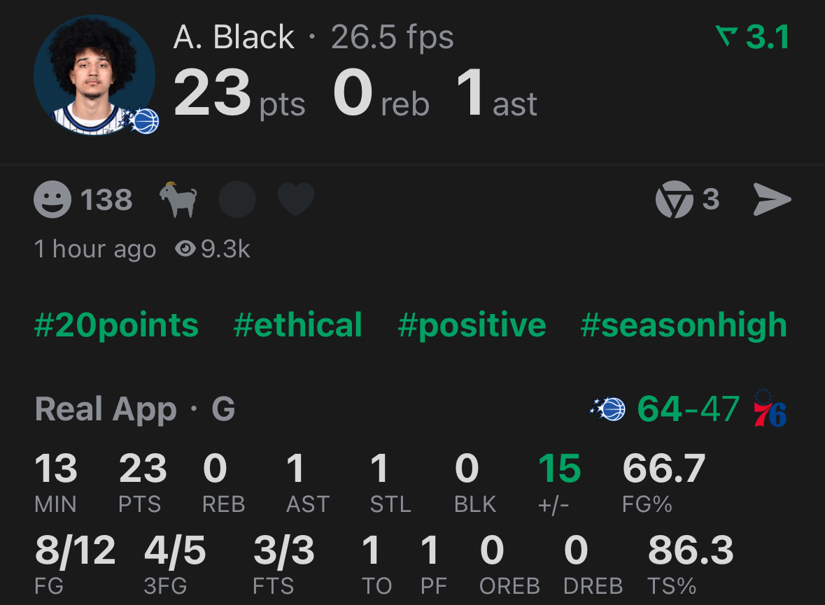 布莱克13min拿23分已经平生涯得分纪录，一人打爆76人魔术vs76人NBA