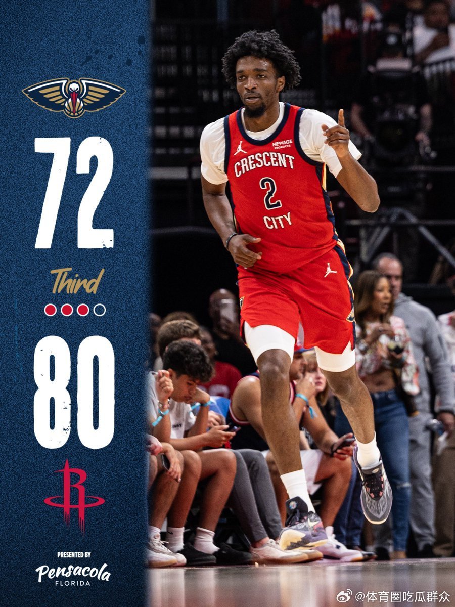 第三节🔚新奥尔良鹈鹕 ｜鹈鹕冠顶 ｜鹈鹕vs火箭  cr：新奥尔良鹈鹕 