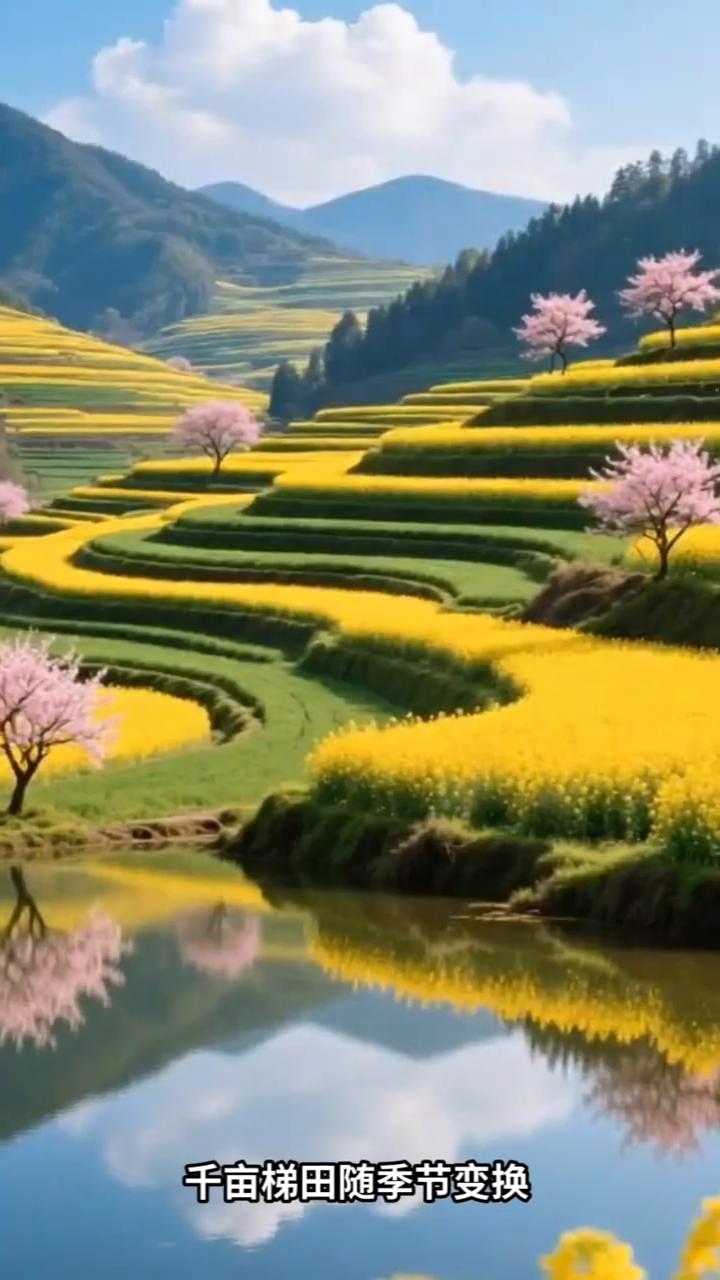 在秦岭腹地的法官庙村，层层梯田与青山碧水构成了一幅天然画卷。这里的森林覆盖率超过