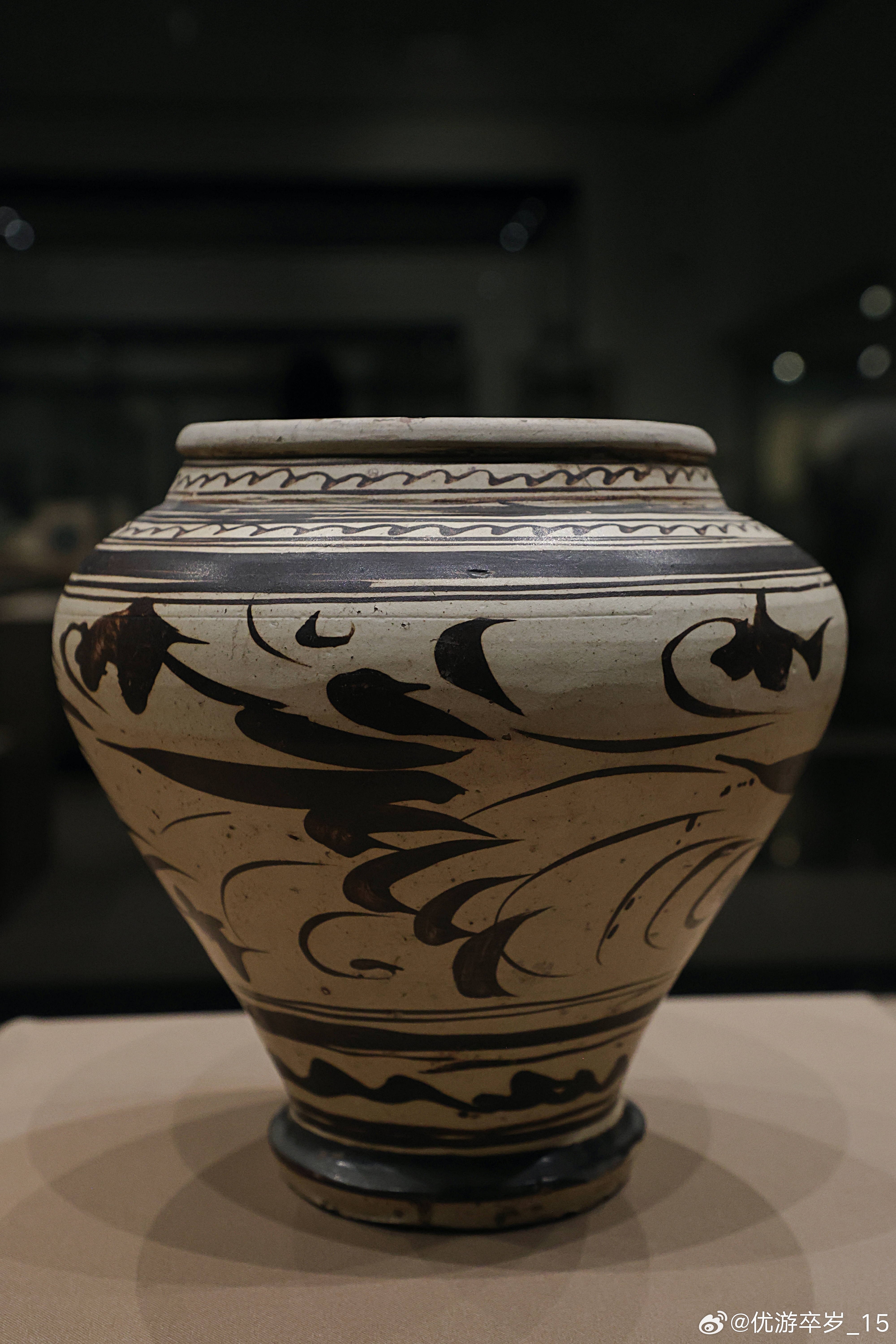 我的2026 【中国之中-中原古代文明精粹】    白釉褐花纹瓷瓶宋（公元960