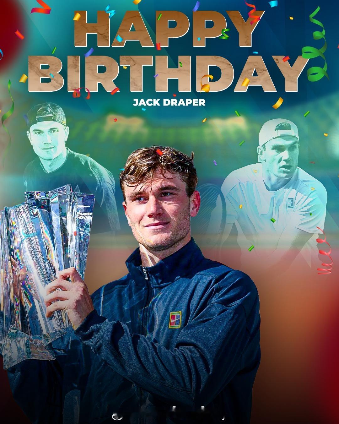 24岁杰克·德雷珀🎂今日生日🏆3个ATP冠军📈职业生涯最高排名世界第四网球