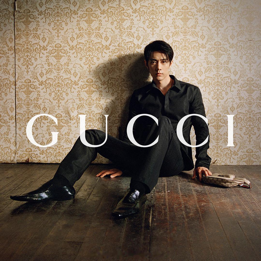 GUCCI IG、IG story更新肖战全球广告大片，充满了张力与高级的豪门贵