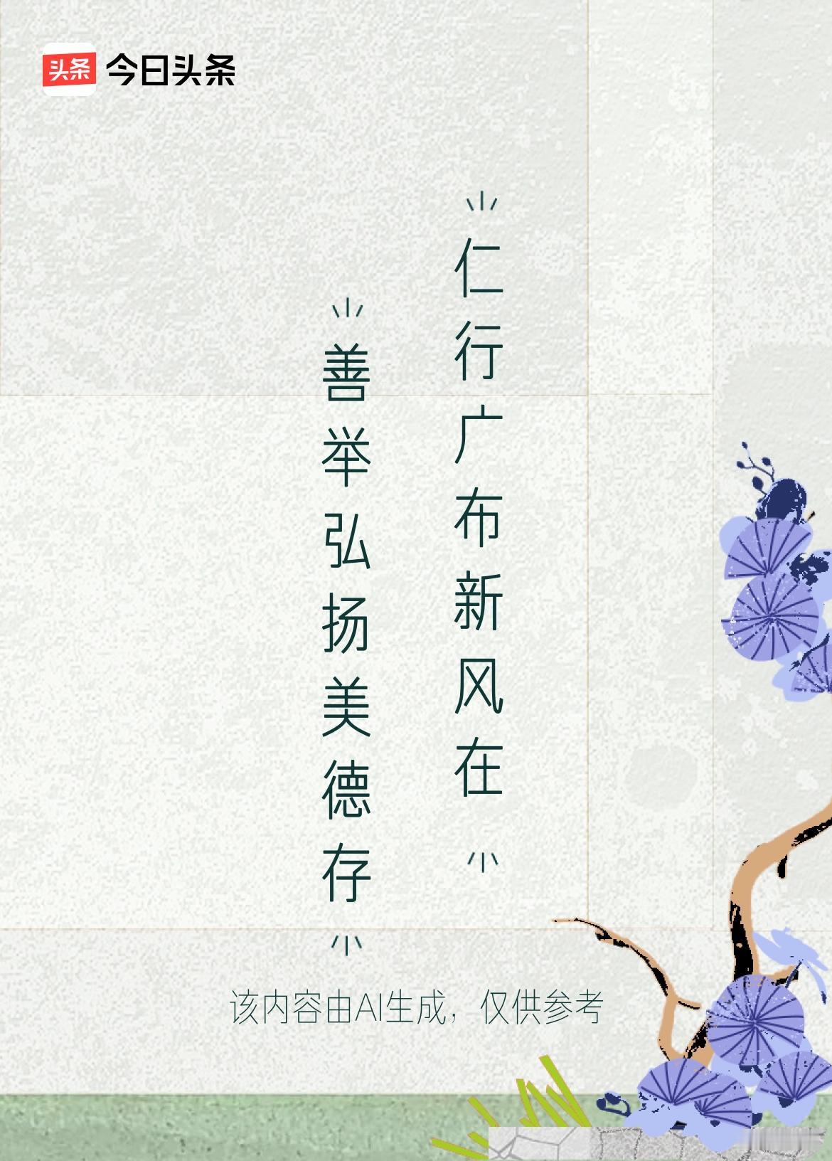 文学创作大会上联：善举弘扬美德存，下联：仁行广布新风在。戳这里👉和我一起作诗词