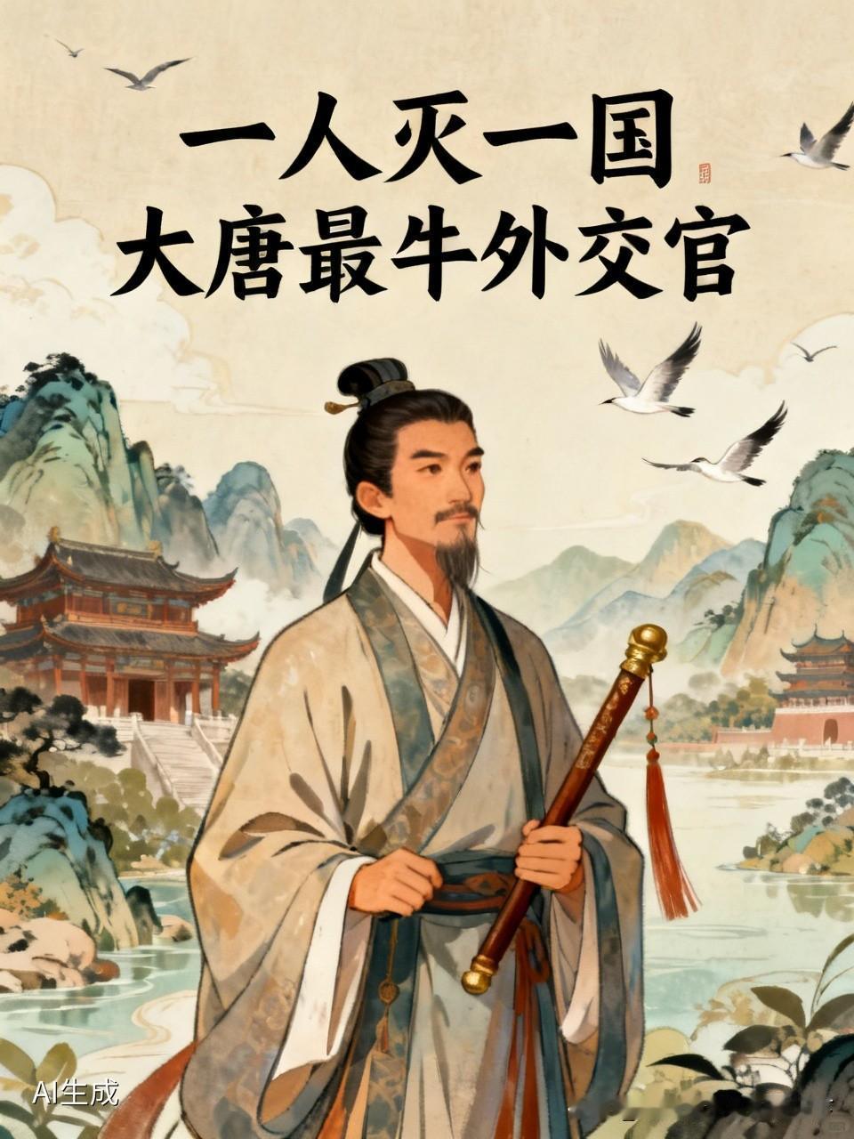 一人灭一国却被刻意埋没，这位唐朝使臣，史书都不愿多提
 
今天讲个课本里绝对学不