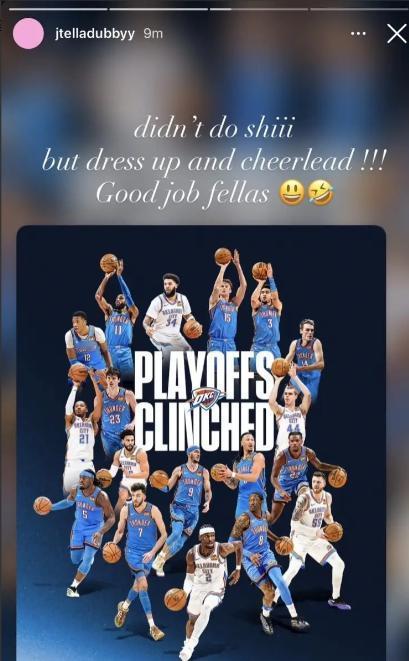 雷霆二当家杰伦-威廉姆斯真是太懂事了！在今天雷霆客场以113：108战胜魔术的赛